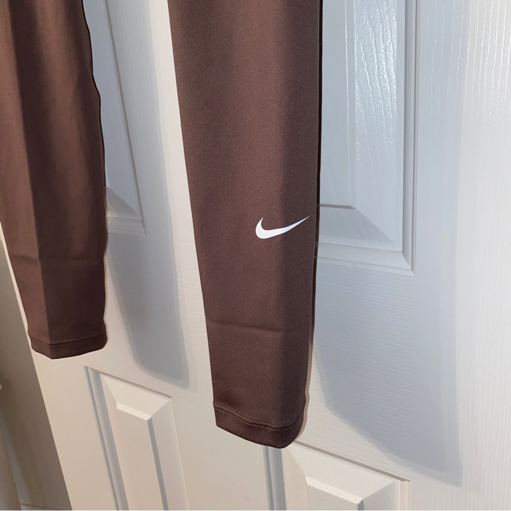 Nike One Women's Mid-Rise Leggings in Plum Eclipse (Mauve Brown) - Picture 10 of 10